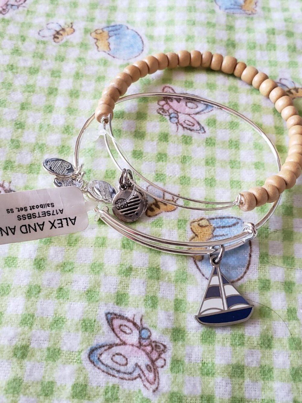 New ⛵️ Alex & Ani Sailboat Set ⛵️ Bangle Charm 768